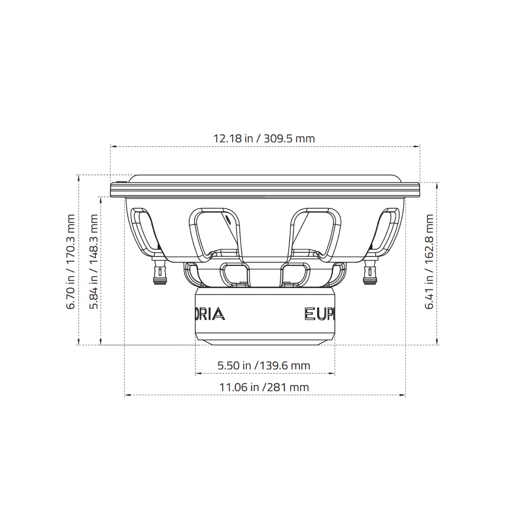 Euphoria EW3 12D4 : 12" Dual 4-Ohm Subwoofer