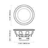 Euphoria EW7 12D2 : 12" Dual 2-Ohm Subwoofer