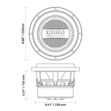 Euphoria EWXB8D4 : 8" Dual 4-Ohm Subwoofer Black Out Edition