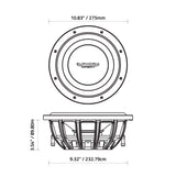 Xpert EXFW10NCF : 10 in. NEO Carbon Fiber Shallow Woofer