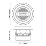 Euphoria EWXB10D4 : 10" Dual 4-Ohm Subwoofer Black Out Edition