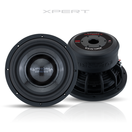 Xpert EXW10CF : 10 in. Dual 2-Ohm Carbon Fiber Subwoofer With Ferrite Magnet