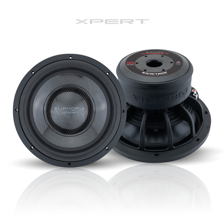 Xpert EXW12CF : 12 in. Dual 2-Ohm Carbon Fiber Subwoofer With Ferrite Magnet