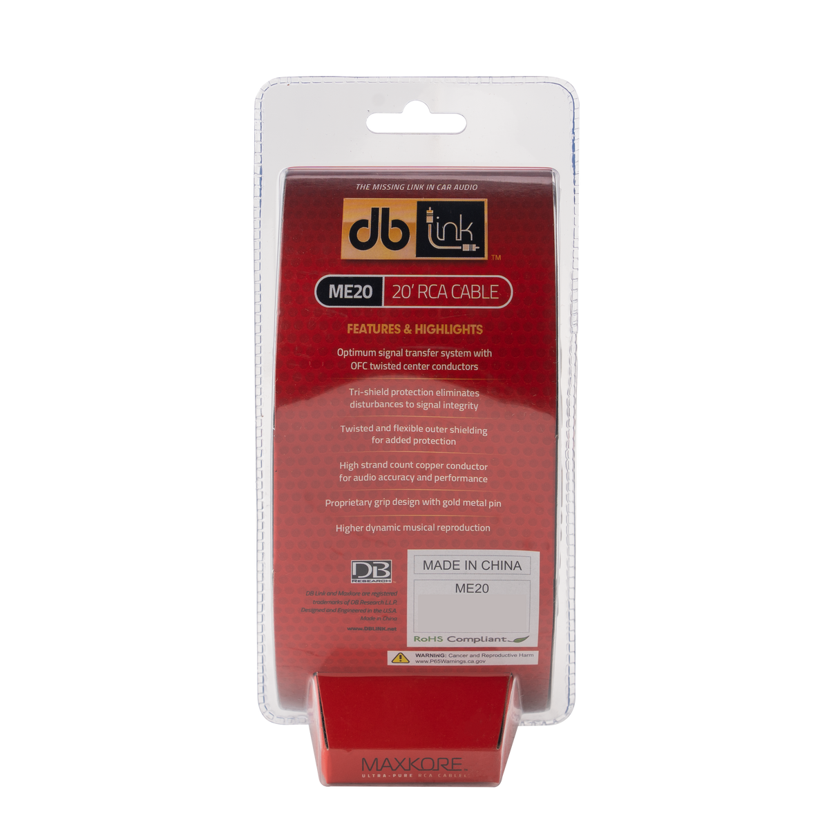 DB Link ME20 : Maxkore E Series 20 ft. RCA Cable