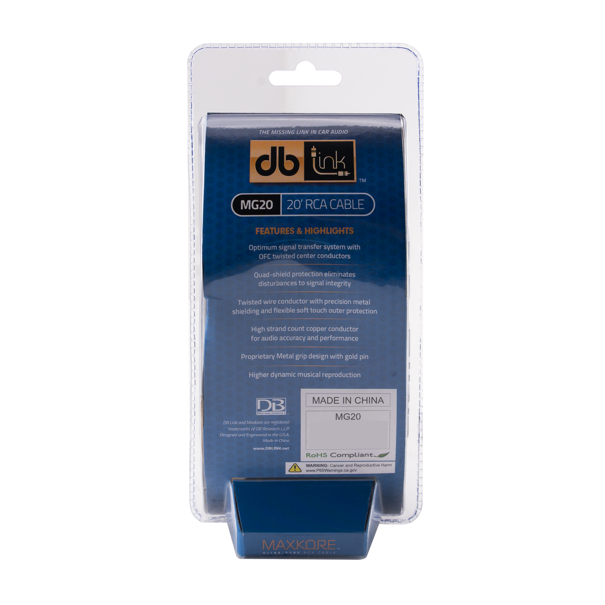 DB Link MG20 : Maxkore G Series 20 ft. RCA Cable