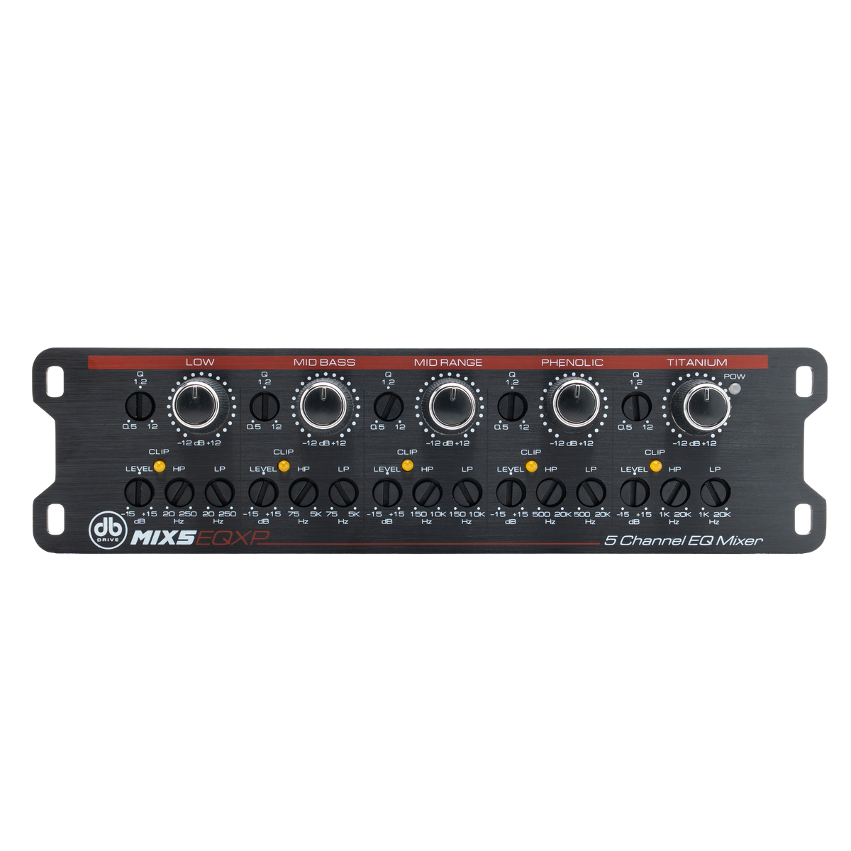 DB Drive MIX5EQXP : DB DRIVE 5 BAND MIXER WITH PARAMETRIC EQ AND PER BAND CROSSOVER