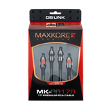 DB Link MK-PR17R : 17' Maxkore+ Premium Quad Shield, 100% OFC, TINNED Anti-Corrosive RCA