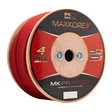 DB Link MK-PR4R100 : 100' 4 AWG Maxkore+ Premium Red, 100% OFC, TINNED Anti-Corrosive Power Wire Roll