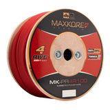 DB Link MK-PR4R100 : 100' 4 AWG Maxkore+ Premium Red, 100% OFC, TINNED Anti-Corrosive Power Wire Roll