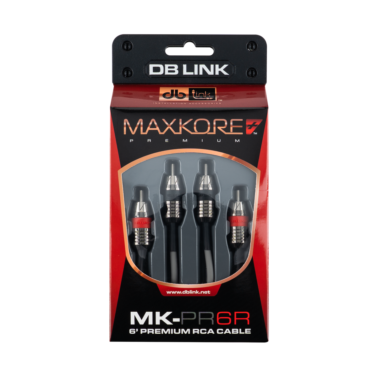 DB Link MK-PR6R : 6' Maxkore+ Premium Quad Shield, 100% OFC, TINNED Anti-Corrosive RCA