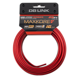 DB Link MK-PRS16RB25 : 25' 16 AWG Maxkore+ Premium Red/Black Speaker Wire 100% OFC, TINNED Anti-Corrosive