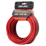 DB Link MK-PRS16RB50 : 50' 16 AWG Maxkore+ Premium Red/Black Speaker Wire 100% OFC, TINNED Anti-Corrosive