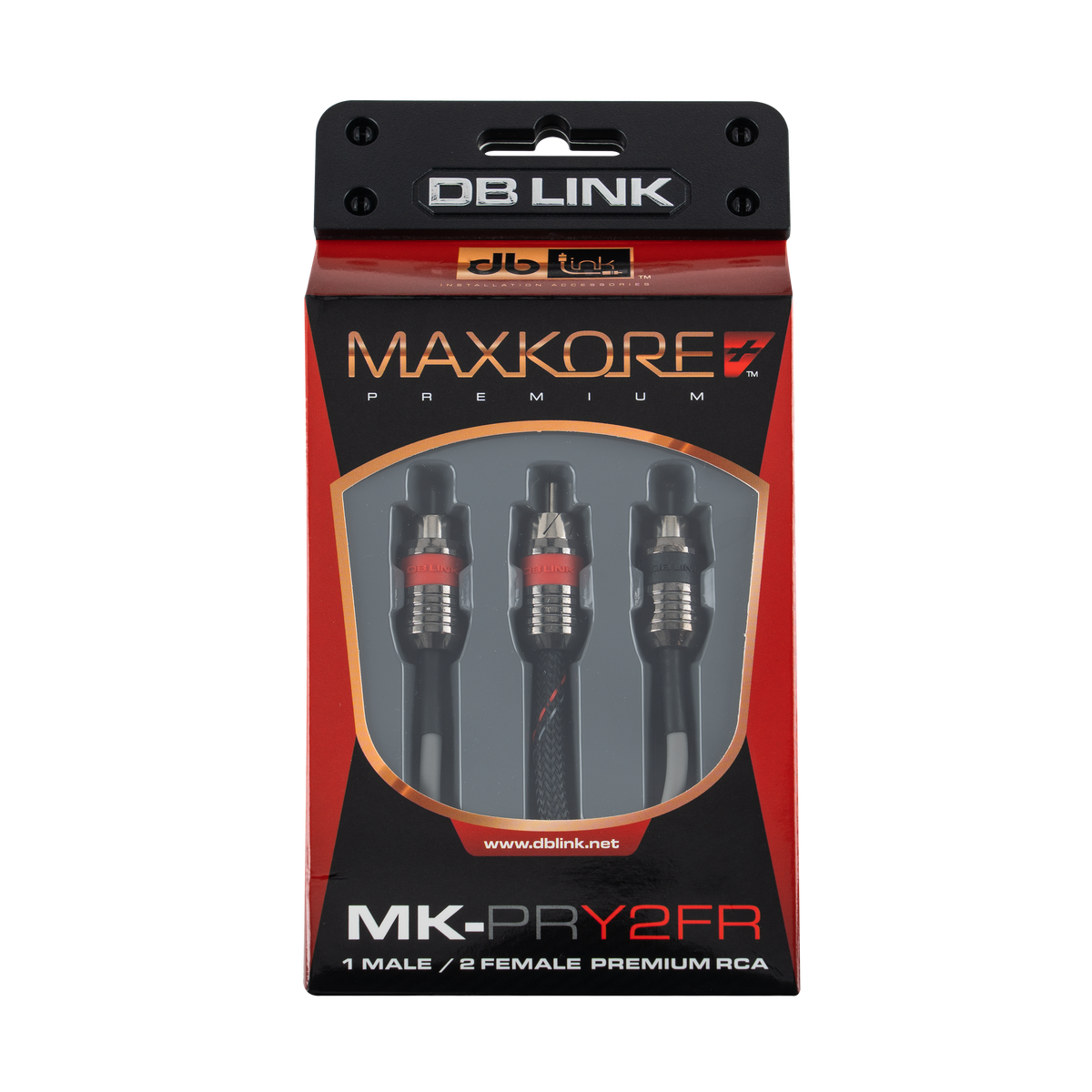 DB Link MK-PRY2FR : Maxkore+ Premium Quad Shield, 100% OFC, TINNED Anti-Corrosive RCA Ys 2F/1M