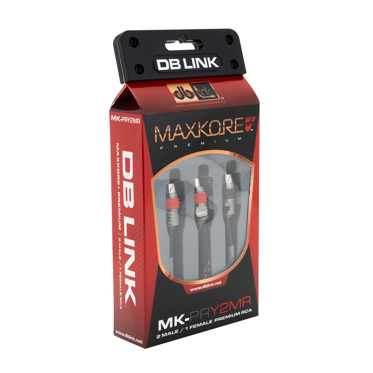 DB Link MK-PRY2MR : Maxkore+ Premium Quad Shield, 100% OFC, TINNED Anti-Corrosive RCA Ys 2M/1F