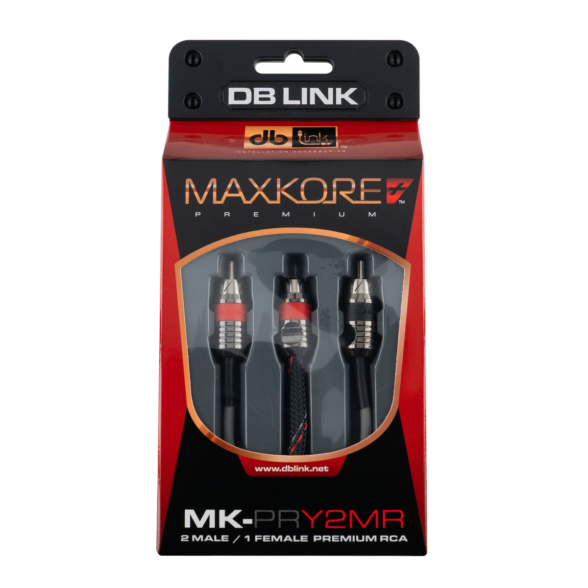 DB Link MK-PRY2MR : Maxkore+ Premium Quad Shield, 100% OFC, TINNED Anti-Corrosive RCA Ys 2M/1F