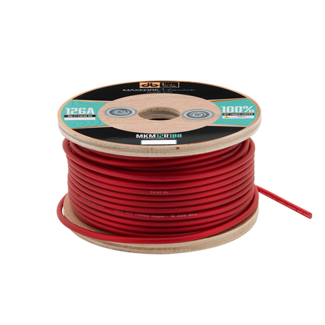 DB Link MKM12R100 : 100' 12 Ga Maxkore Marine Red, 100% OFC, TINNED Anti-Corrosive Wire Roll (WHOLE ROLL)