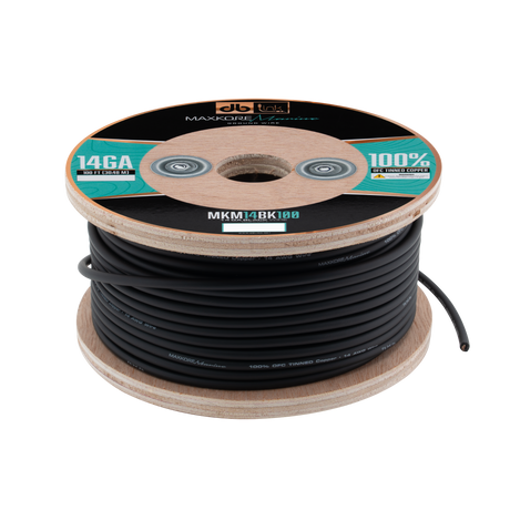 DB Link MKM14BK100 : 100' 14 Ga Maxkore Marine Black, 100% OFC, TINNED Anti-Corrosive Wire Roll (WHOLE ROLL)