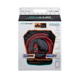 DB Link MKMK4-20: 4 Ga. Maxkore Marine Amplifier Kit with 20' PW/GR/REM 100% OFC Tinned Anti-Corrosive Wires