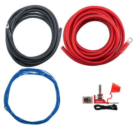 DB Link MKMK4-20: 4 Ga. Maxkore Marine Amplifier Kit with 20' PW/GR/REM 100% OFC Tinned Anti-Corrosive Wires