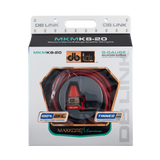 DB Link MKMK8-20: 8 Ga. Maxkore Marine Amplifier Kit with 20' PW/GR/REM 100% OFC Tinned Anti-Corrosive Wires