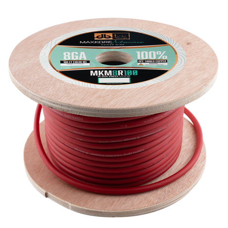 DB Link MKM8R100 : 100' 8Ga Maxkore Marine Red, 100% OFC, TINNED Anti-Corrosive Wire Roll