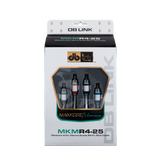 DB Link MKMR4-25 : 25' 4 Channel Maxkore Marine 100% OFC, Tinned Anti-Corrosive RCA