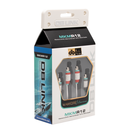 DB Link MKMR12 : 12' Maxkore Marine 100% OFC, Tinned Anti-Corrosive RCAs