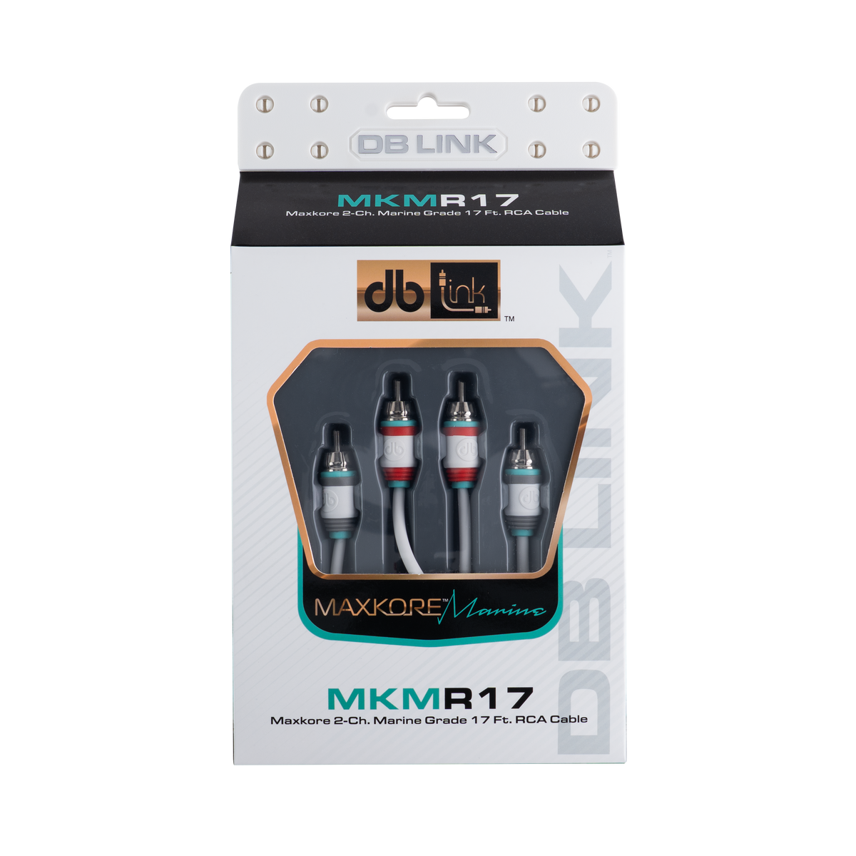 DB Link MKMR17 : 17' Maxkore Marine 100% OFC, Tinned Anti-Corrosive RCAs