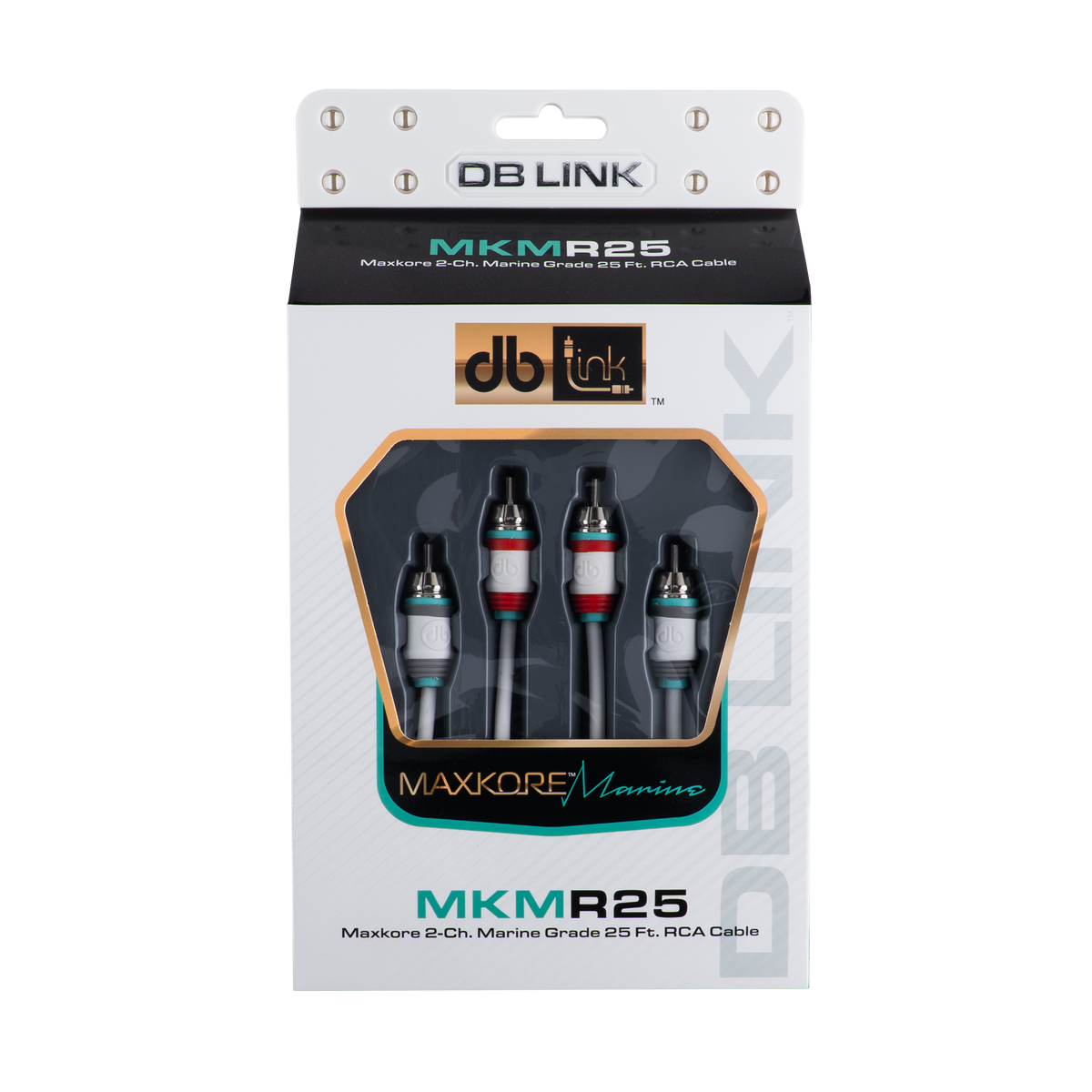 DB Link MKMR25 : 25' Maxkore Marine 100% OFC, Tinned Anti-Corrosive RCAs