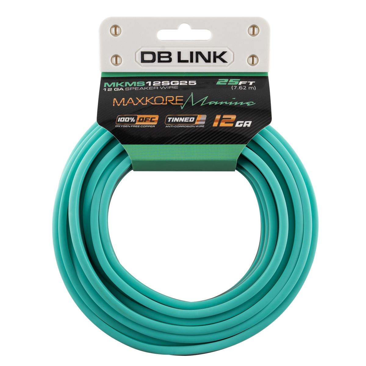 DB Link MKMS12SG25 : 12GA Green/Gray Speaker wire