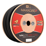 DB Link MK-PR4BK100 : 100' 4 AWG Maxkore+ Premium Black, 100% OFC, TINNED Anti-Corrosive Ground Wire Roll