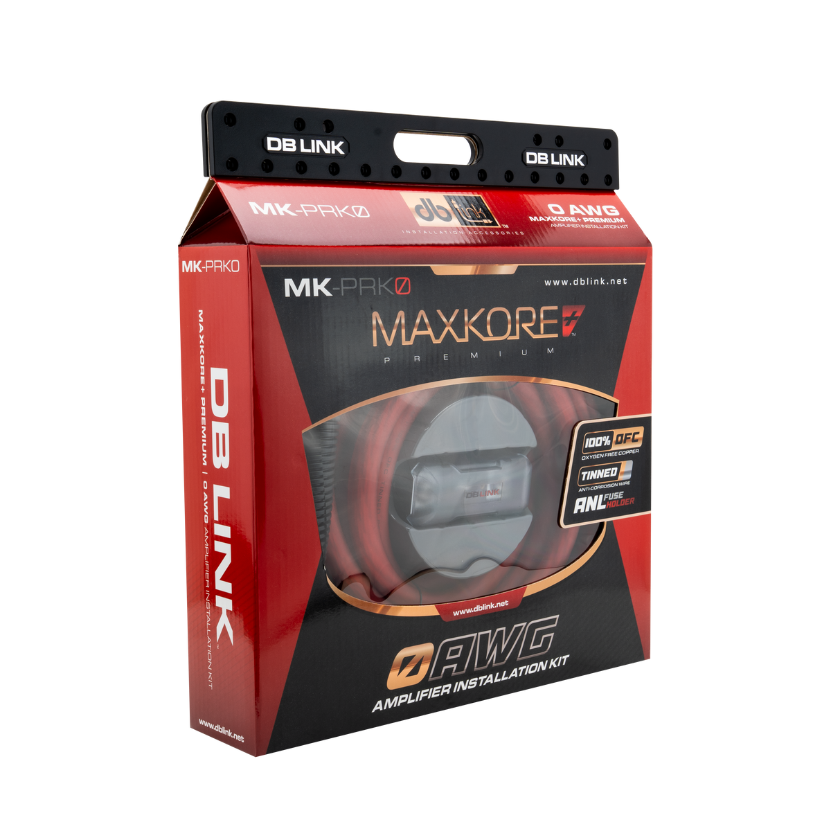 DB Link MK-PRK0 : 0 AWG Maxkore+ Premium, 100% OFC, TINNED Anti-Corrosive Amplifier Installation Kit