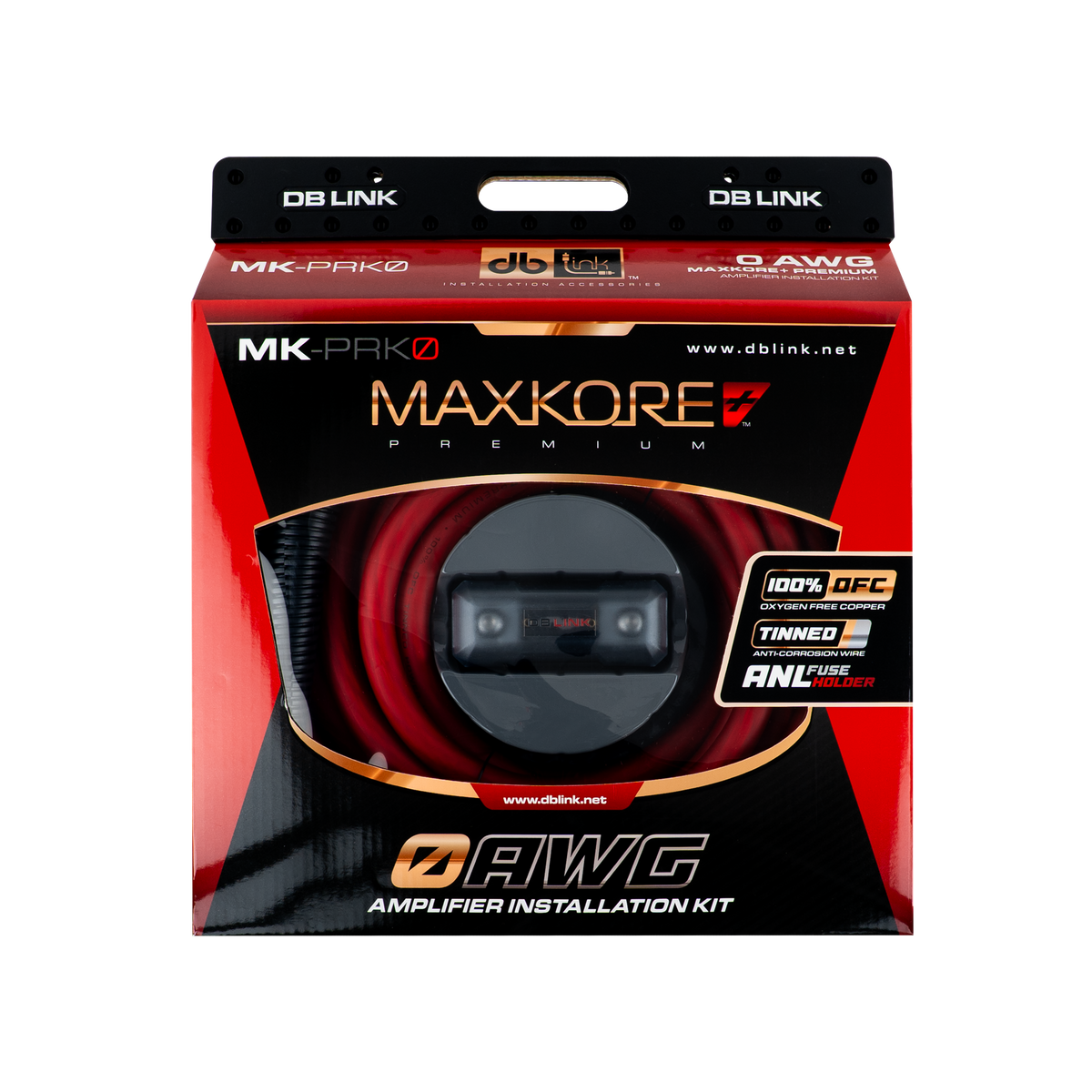 DB Link MK-PRK0 : 0 AWG Maxkore+ Premium, 100% OFC, TINNED Anti-Corrosive Amplifier Installation Kit
