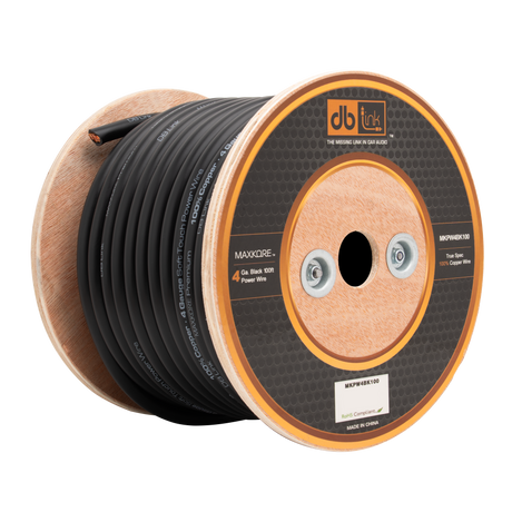 DB Link MKPW4BK100 : 4 Gauge Black 100 ft. Maxkore Soft Touch Power Wire Roll