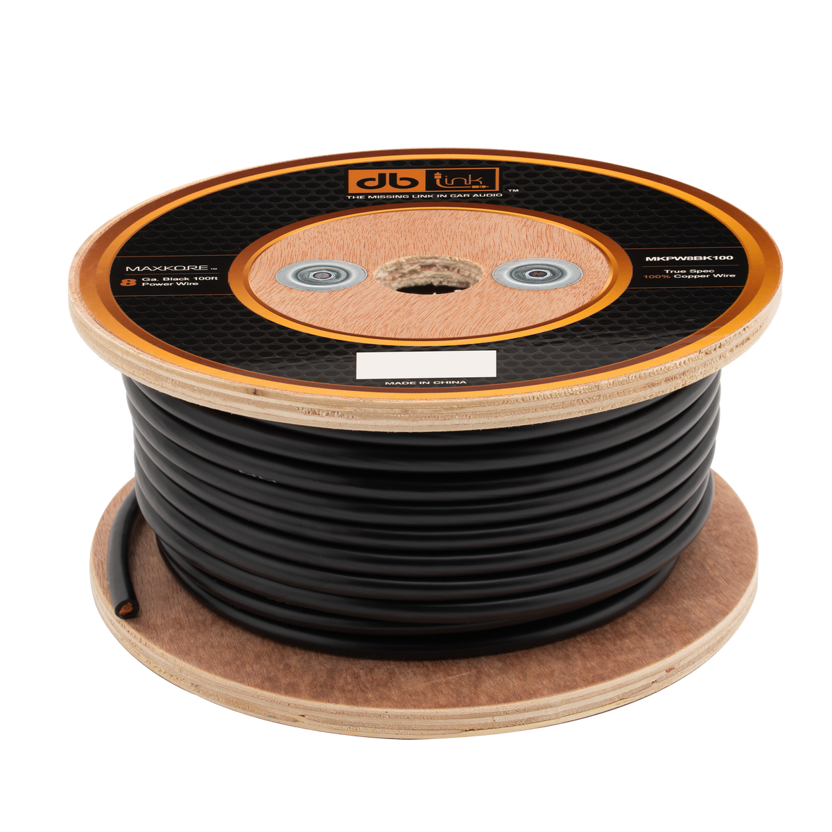 DB Link MKPW8BK100 : 8 Gauge Black 100 ft. Maxkore Power Wire Roll