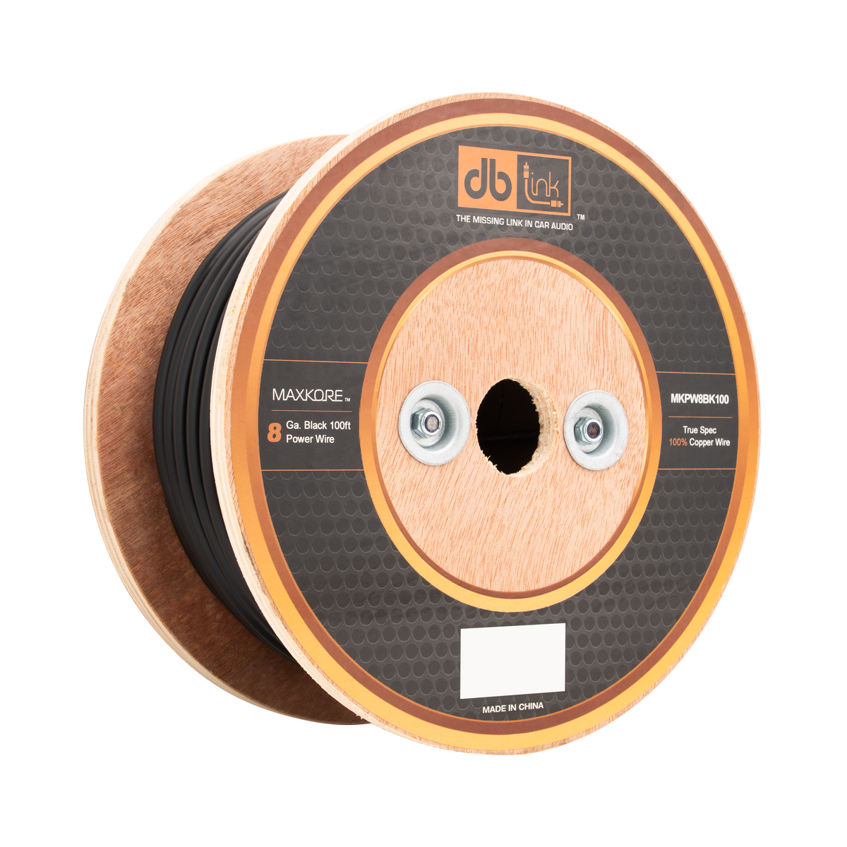 DB Link MKPW8BK100 : 8 Gauge Black 100 ft. Maxkore Power Wire Roll