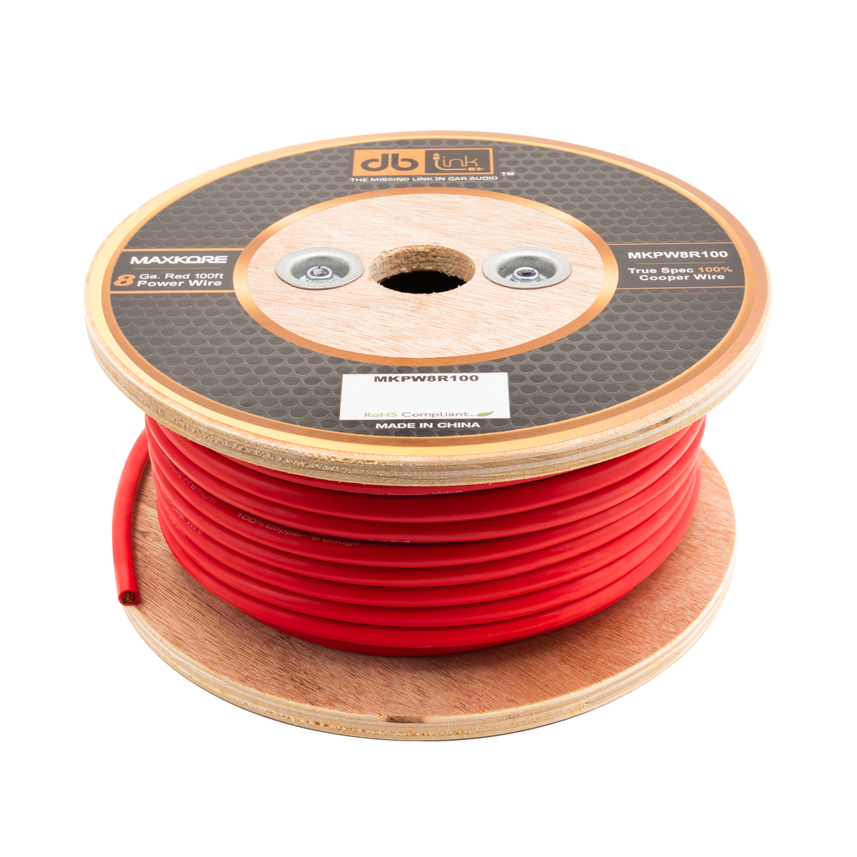 DB Link MKPW8R100 : 8 Gauge Red 100 ft. Maxkore Power Wire Roll