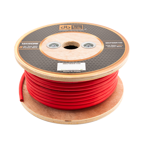 DB Link MKPW8R100 : 8 Gauge Red 100 ft. Maxkore Power Wire Roll