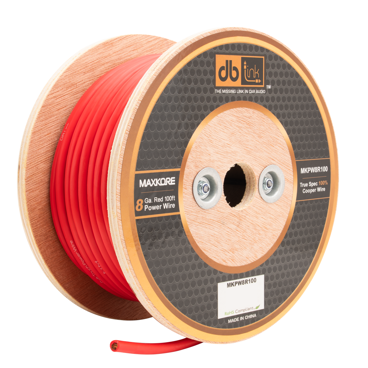 DB Link MKPW8R100 : 8 Gauge Red 100 ft. Maxkore Power Wire Roll