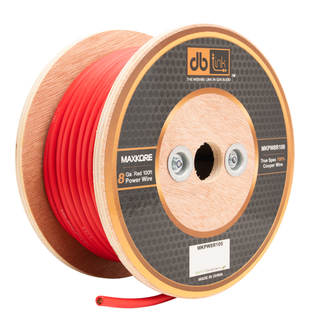 DB Link MKPW8R100 : 8 Gauge Red 100 ft. Maxkore Power Wire Roll