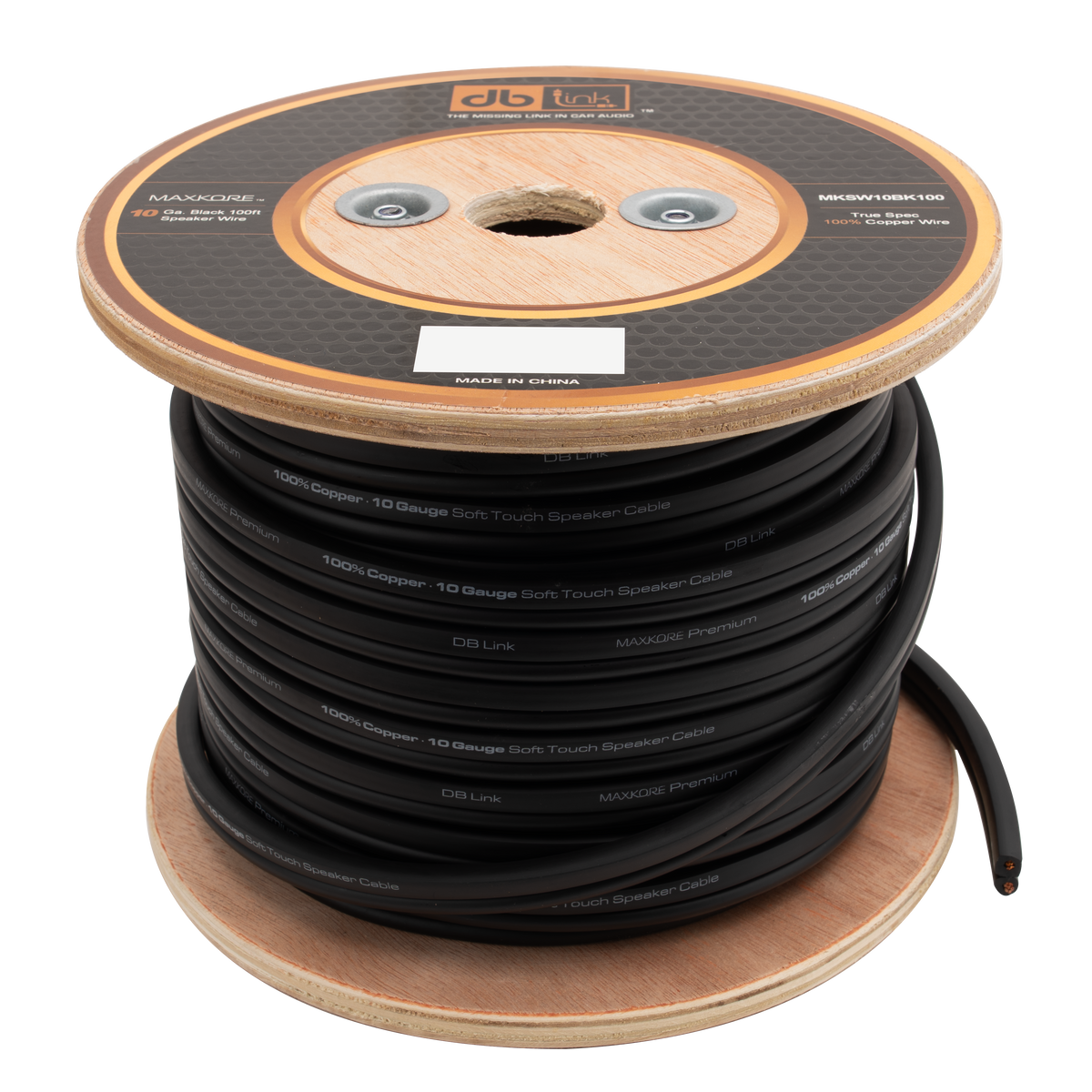 DB Link MKSW10BK100 : 10 Gauge Black 250 ft. Maxkore Soft Touch Speaker Wire Roll