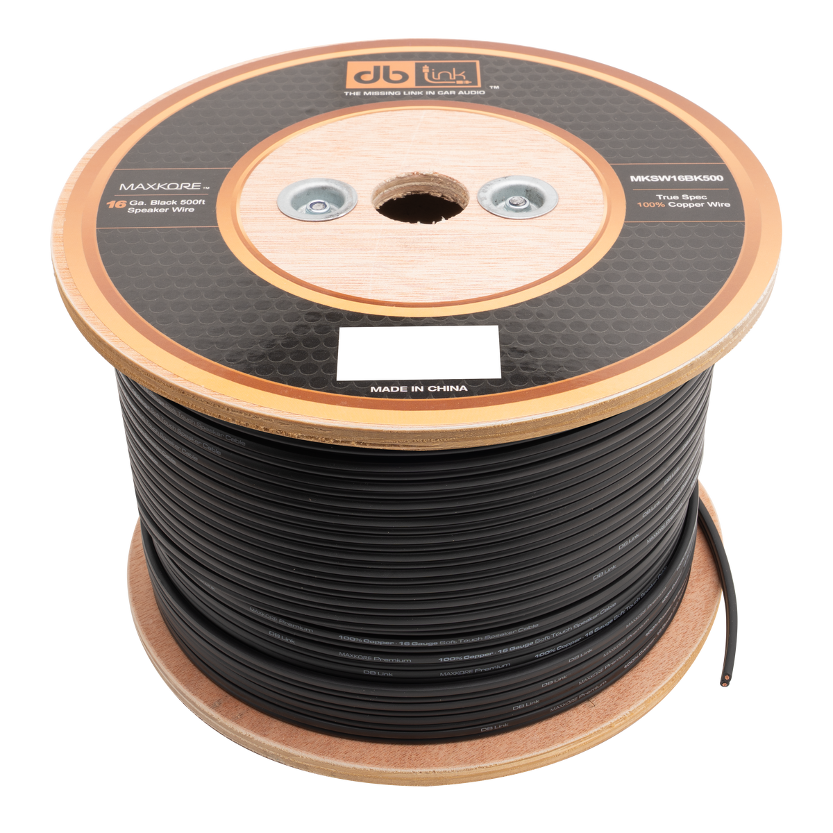 DB Link MKSW16BK500 : 16 Gauge Black 500 ft. Maxkore Soft Touch Speaker Wire