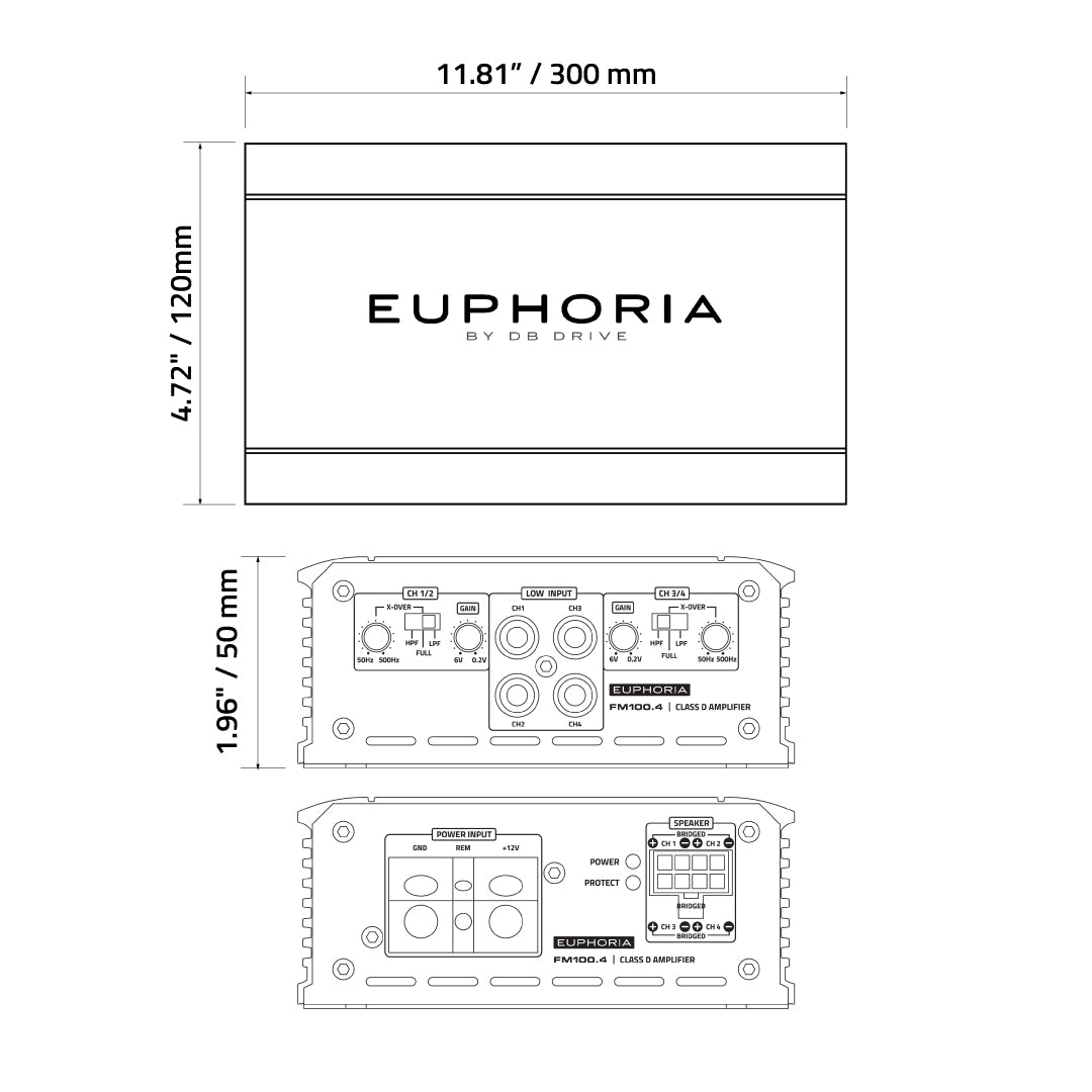 Euphoria MM1500.1 : Mono Class D Mini Amplifier