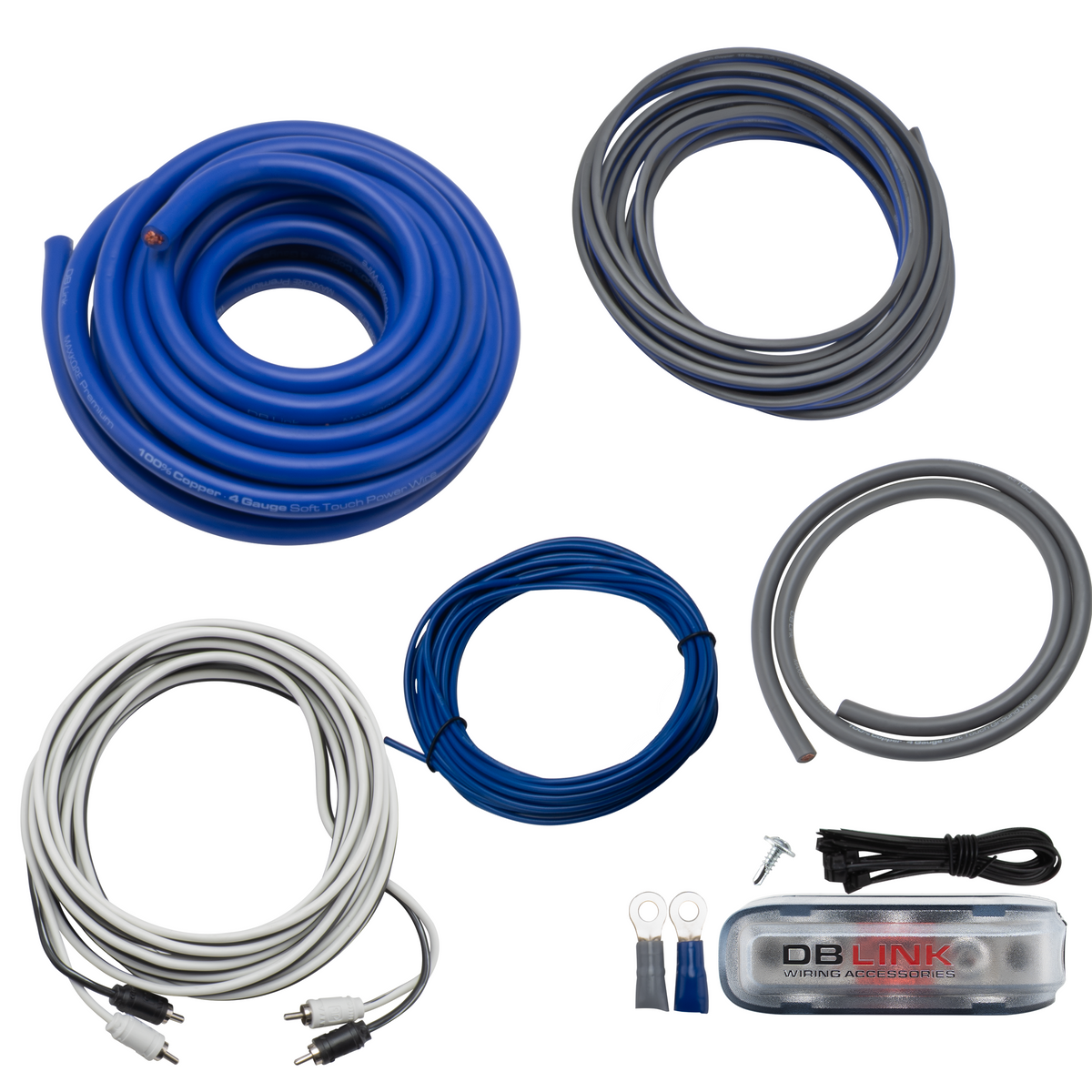 DB Link MX4MANL : 4 Gauge Maxkore 100% Copper Mini ANL Amplifier Wiring Kit