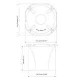 DB Drive P9TWLH : 6.1 X 6.1 X 5.1" Long Die-Cast Horn