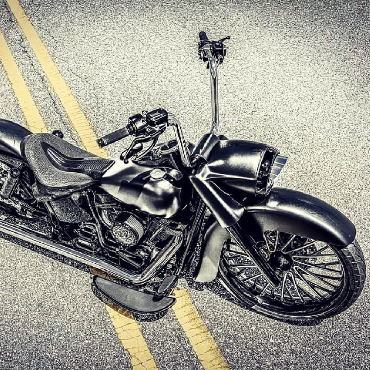 SMT Dirty Spoke Harley Touring Black Double Cut Wheels