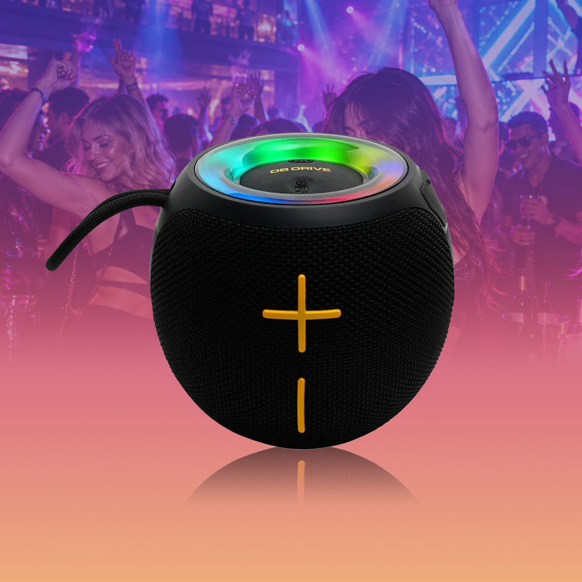 DB Drive T-OTG-2 : 30W Portable IPX4 Tempo series Speaker with BT, TWS, Bass Boost, RGB Lighting