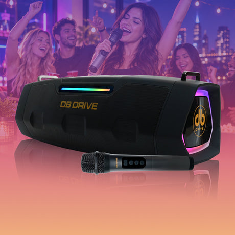DB Drive T-STAGE100 : 60W BT KARAOKE IPX4 OUTDOOR SPEAKER WITH BASS BOOST RADIATOR/FM/TF CARD/MIC
