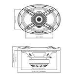 DB Drive WDX69MOTO-CD: 6"×9" Moto 2-Way Loudspeakers W/Back mounted Compression Driver (1 Pair)