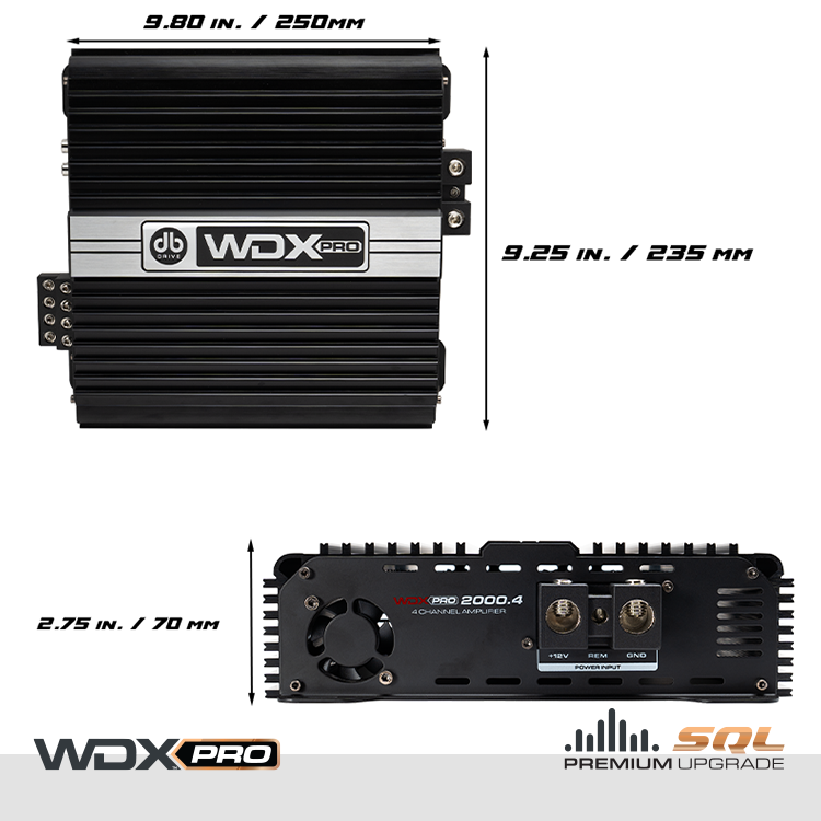 DB Drive WDX PRO2000.4 : 4-Channel Full-Range Class D Amplifier
